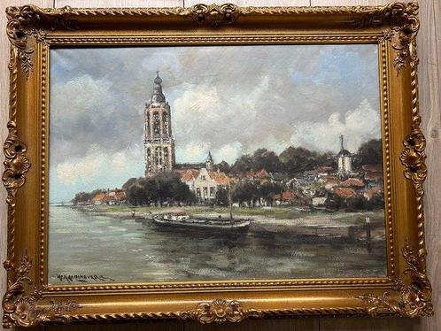 H C Kranenburg (1917 - 1997) - Havengezicht, Antiek en Kunst, Kunst | Schilderijen | Klassiek