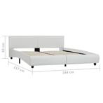 vidaXL Bedframe met LED kunstleer wit 160x200 cm, Huis en Inrichting, Slaapkamer | Bedden, Verzenden, Nieuw