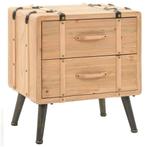 vidaXL Nachtkastje 50x35x57 cm massief vurenhout, Huis en Inrichting, Slaapkamer | Nachtkastjes, Verzenden, Nieuw
