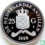 Nederlandse Antillen 25 gulden 1998 (PROOF) World Wildli..., Postzegels en Munten, Verzenden, Losse munt, Goud