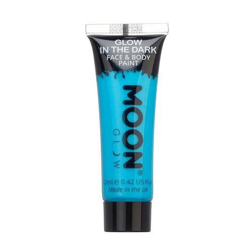 Moon Glow Glow in the Dark Face Paint Blue 12ml, Hobby en Vrije tijd, Feestartikelen, Nieuw, Verzenden