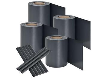 Veiling - PVC Privacystrips - 4 stuks - Antraciet beschikbaar voor biedingen