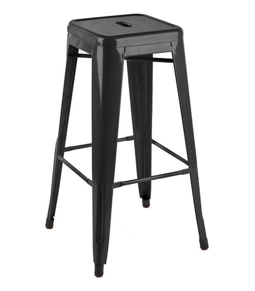 Barkruk Tolix style barkruk 77cm glanzend zwart, Maison & Meubles, Tabourets de bar, Envoi