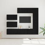 vidaXL Tv-meubelset 8 pcs Zwart eiken 30.5 x 30 x 90 cm, Huis en Inrichting, Kasten |Televisiemeubels, Verzenden, Nieuw