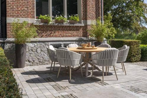 Taste by 4 Seasons Eva dining set latte met teakhouten Prado, Jardin & Terrasse, Ensembles de jardin