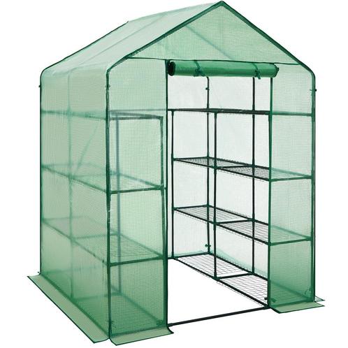 tectake Foliekas met vierkant oppervlak 143x143x195cm - groe, Tuin en Terras, Kweekspullen, Verzenden