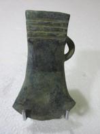 Bronstijd - Gepatineerd brons Werktuig - 90 mm (Zonder, Antiek en Kunst