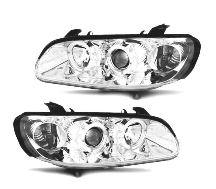 Phares Pour Opel Omega 94-99 Angel Eyes Fond Chromé, Auto-onderdelen, Verlichting, Verzenden