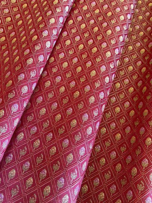 san leucio - Damassé exclusif en soie rouge avec des, Antiek en Kunst, Antiek | Tapijten, Tafelkleden en Textiel