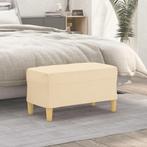 vidaXL Bankje 70x35x41 cm stof crèmekleurig, Huis en Inrichting, Verzenden, Nieuw