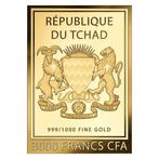 1/1000 Troy Ounce - Or .999 - 3000 CFA Francs Chad Albrecht, Postzegels en Munten