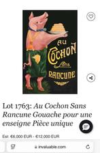 Anonymous - Au Cochon Sans Rancune - Original Hand Painted