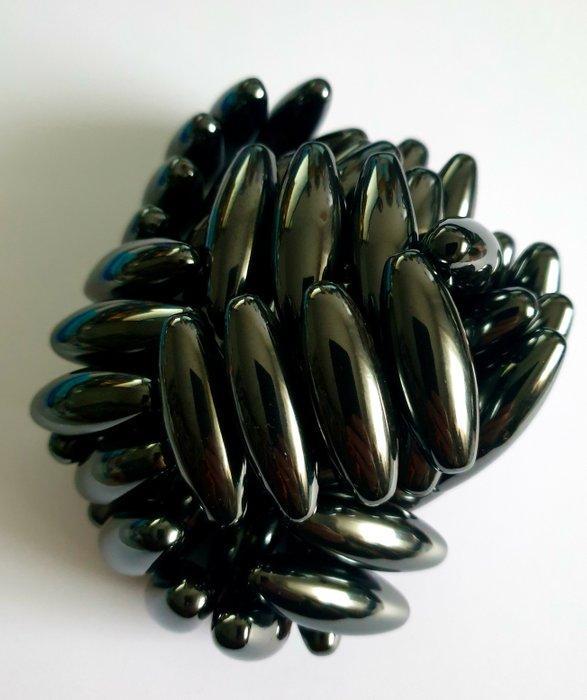 hematiet 200 × olijfvorm - Hoogte: 40 mm - Breedte: 15 mm-, Verzamelen, Mineralen en Fossielen