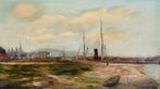 Georges Le Meilleur (1861-1945) - Les quais à Rouen, Antiek en Kunst, Kunst | Schilderijen | Klassiek