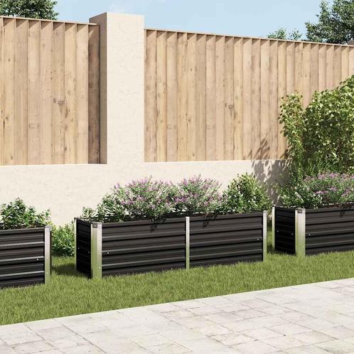 vidaXL Plantenbak verhoogd 160x40x45 cm gegalvaniseerd staal, Tuin en Terras, Bloempotten, Nieuw, Verzenden