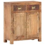 vidaXL Dressoir 65x30x75 cm massief ruw mangohout, Huis en Inrichting, Kasten | Dressoirs, Verzenden, Nieuw