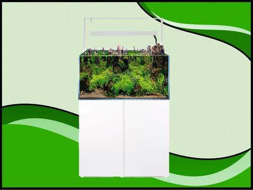 Osaka Ultrascape wit 90x60x45cm aquarium + 4x LED verlichtin, Dieren en Toebehoren, Vissen | Aquaria en Toebehoren, Nieuw, Verzenden