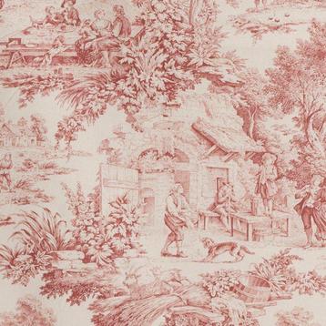 Toile de Jouy Bordeaux - Meubelstof - 250 cm - 280 cm