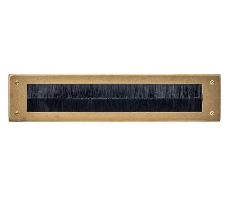Tochtwering rechthoekig 340x76mm PVD messing getrommeld, Doe-het-zelf en Bouw, Hang- en Sluitwerk, Overige typen, Nieuw, Ophalen of Verzenden