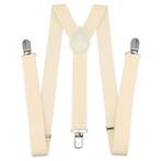 Fako Fashion® - Bretels - Effen - 100cm - Crème, Verzenden, Nieuw