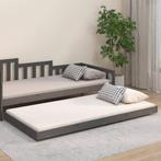 vidaXL Bedframe massief grenenhout grijs 90x200 cm, Huis en Inrichting, Slaapkamer | Bedden, Verzenden, Nieuw