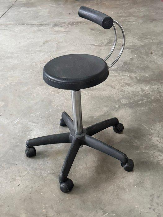 Stoel - Metaal, Leder - Professionele stoel, Antiek en Kunst, Antiek | Wandborden en Tegels