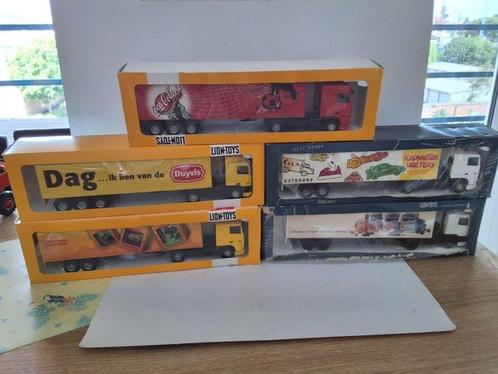 Lion Toys 1:50 - Camion miniature (5) - Set van 5 Lion Toys, Hobby en Vrije tijd, Modelauto's | 1:5 tot 1:12