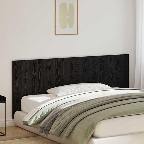 vidaXL Bed Hoofdbord Zwart Eiken 200x1,5x80 cm Engineered, Huis en Inrichting, Slaapkamer | Bedden, Nieuw, Verzenden