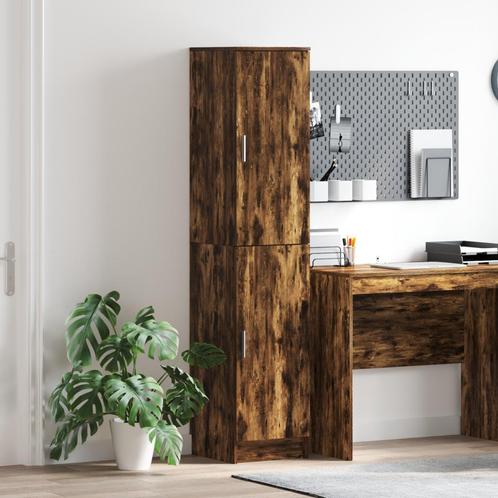 vidaXL Hoge Kast in Rook Eik 35x39x168 cm Geengineerd Hout, Huis en Inrichting, Kasten | Dressoirs, Nieuw, Verzenden
