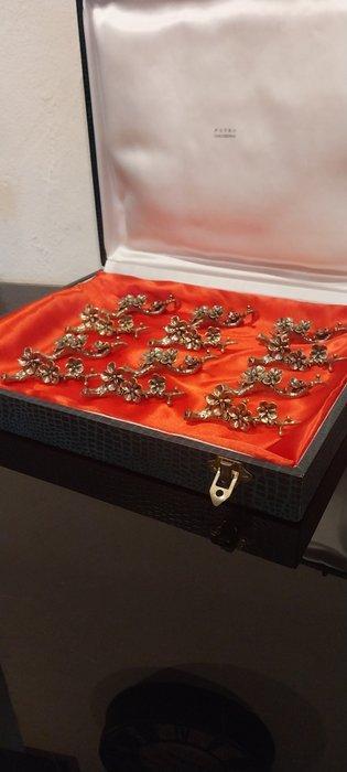 Messensteun (12) - Metaal - kersenbloesem, Antiek en Kunst, Antiek | Meubels | Tafels