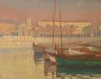 Attilio Guffanti (1875-1943) - Barche in porto, Antiek en Kunst