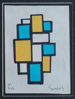 Siep Van Den Berg (1913-1998) - Geometrische compositie in, Antiquités & Art, Art | Peinture | Moderne