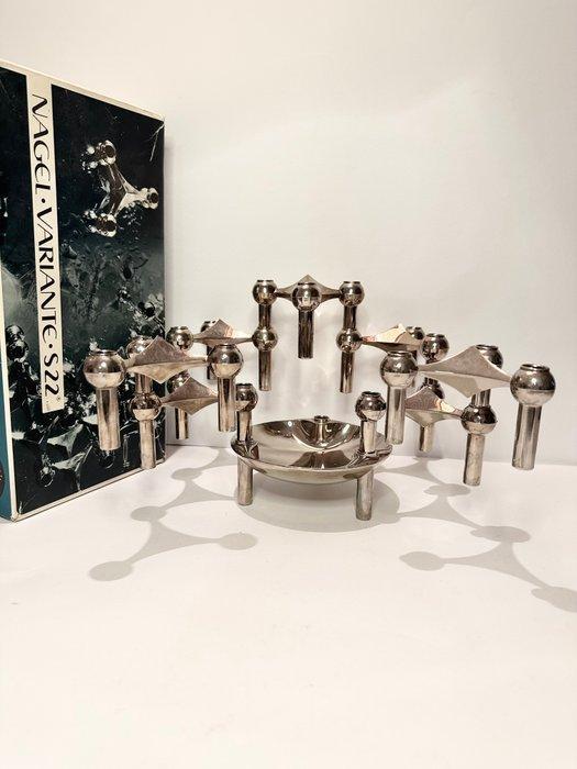 Nagel Konzept - Werner Stoff - Kandelaar S22 (8) - Chroom, Antiek en Kunst, Antiek | Meubels | Stoelen en Sofa's