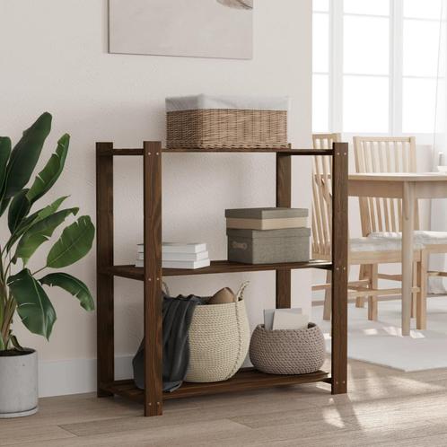 vidaXL Opbergrek 3-laags 80x38x90 cm massief grenenhout, Huis en Inrichting, Kasten | Stellingkasten, Nieuw, Verzenden