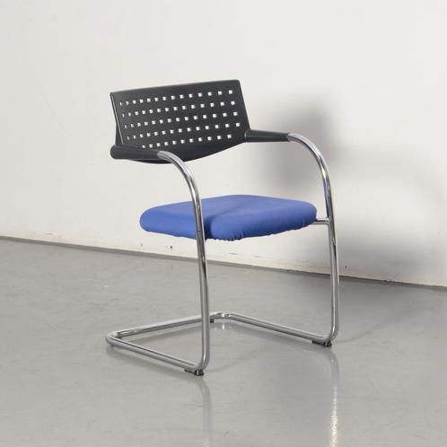 Vitra vergaderstoel, paars, sledeframe, Huis en Inrichting, Stoelen, Gebruikt, Ophalen of Verzenden