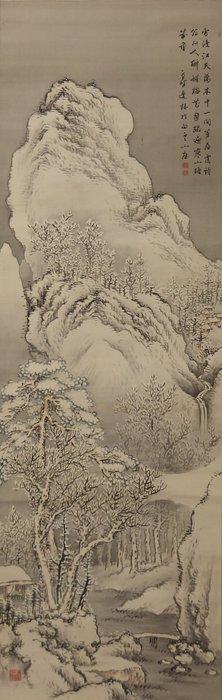 Hanging Scroll (Kakejiku) - Winter Landscape - Watanabe Unpo, Antiek en Kunst, Antiek | Overige Antiek