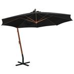 vidaXL Zweefparasol met paal 3,5x2,9 m massief vurenhout, Tuin en Terras, Verzenden, Nieuw