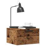 vidaXL Nachtkastje wandgemonteerd 34x30x20 cm oud, Huis en Inrichting, Slaapkamer | Nachtkastjes, Verzenden, Nieuw