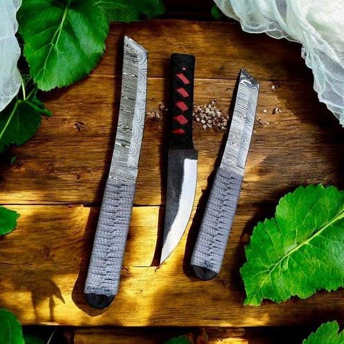 Hand Forged in Fire 1095/15n20 Steel , Unique Katana Style, Antiek en Kunst, Antiek | Keukengerei
