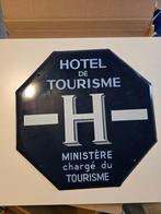 office - Antieke plaat voor een toeristisch hotel. - Emaille