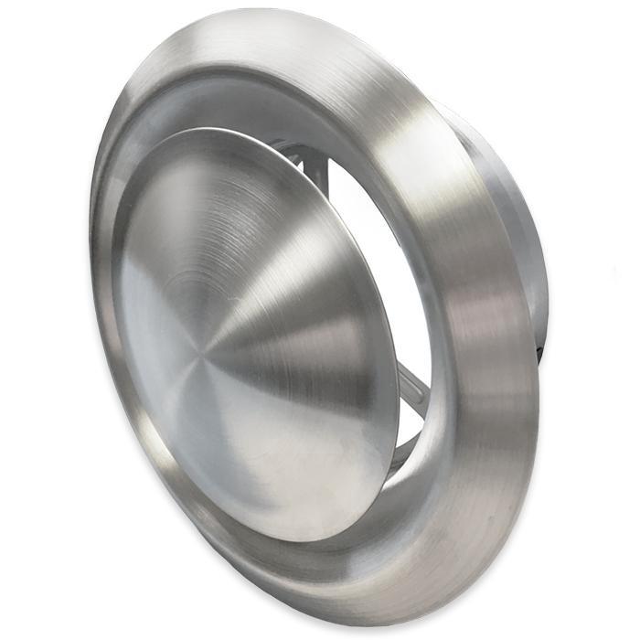 Rooster/ventiel (afvoer & toevoer) Ø100mm - Geborsteld RVS, Doe-het-zelf en Bouw, Ventilatie en Afzuiging, Nieuw, Verzenden