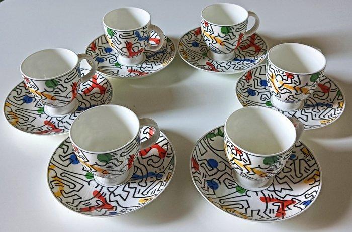 Keith Haring (1958 - 1990) - Kop en schotel (6) -, Antiek en Kunst, Kunst | Designobjecten