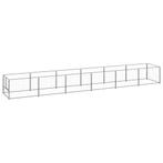 vidaXL Hondenkennel 6 m² staal zilverkleurig, Dieren en Toebehoren, Verzenden, Nieuw