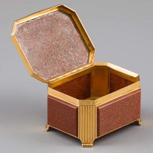 ca. 1950 - Sieradendoos - 20 kt goud - Goudsteen, Antiek en Kunst, Antiek | Zilver en Goud