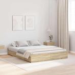 vidaXL Opbergbedframe met lade Sonoma eiken 140 x 190 cm, Huis en Inrichting, Slaapkamer | Bedden, Verzenden, Nieuw