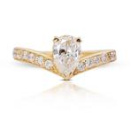 Bague - 18 carats Or jaune -  0.67ct. tw. Diamant, Handtassen en Accessoires, Ringen, Nieuw