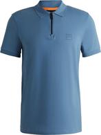 BOSS Passerzip Half Zip Polo Blauw maat Maat 52/54 (L) Heren, Kleding | Heren, Polo's, Maat 52/54 (L), BOSS, Nieuw, Verzenden