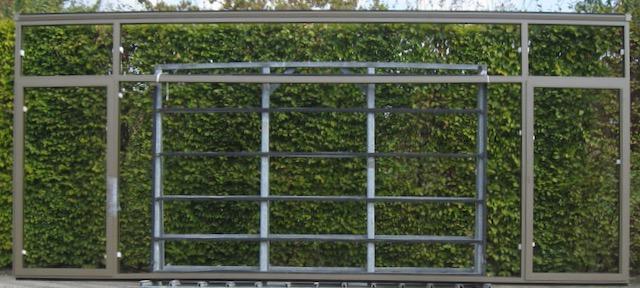 steellook aluminium raam , chassis , venster 553 x 230 brons, Bricolage & Construction, Châssis & Portes coulissantes, Enlèvement ou Envoi