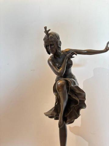 After D.H. Chiparus - Sculpture, Danseuse - 39 cm - Bronze