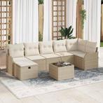 vidaXL Tuinbank Set met kussen 8 pcs beige en crèmekleurig, Tuin en Terras, Verzenden, Nieuw